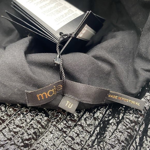 Maje Bucket Hat Black‎ Vinyl Textured Pattern New With Tags Size TU OSFM main image 10
